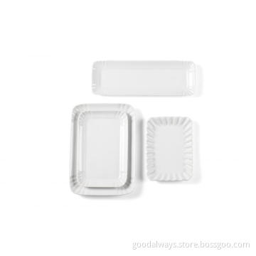Embossed Porcelain Square Serving Plates